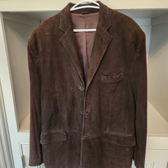 Zegna MEN'S LEATHER size 60 brown suede jkt..looks new - Picture 7 of 14